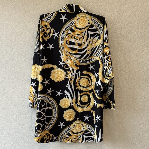 Oversized Button Front Tunic Shirt Dress - Picture 3 of 3